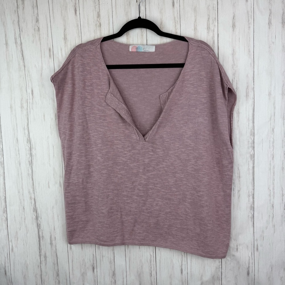 Free People Mauve Knit Top Coverup Beach